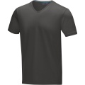 Kawartha short sleeve men's organic V-neck t-shirt, Storm grey