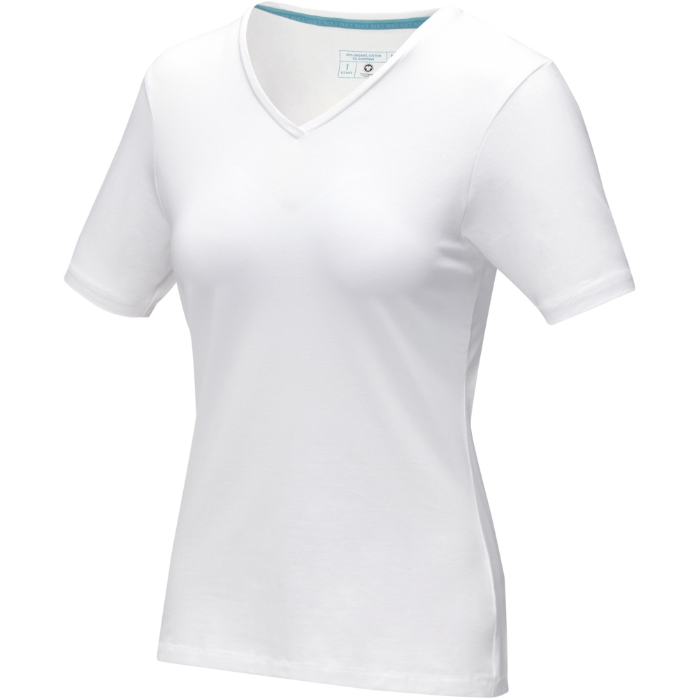 Logo trade promotional gifts picture of: Kawartha short sleeve women's organic V-neck t-shirt