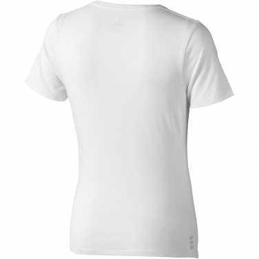 Logo trade advertising products image of: Kawartha short sleeve women's organic V-neck t-shirt