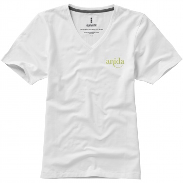 Logo trade corporate gift photo of: Kawartha short sleeve women's organic V-neck t-shirt