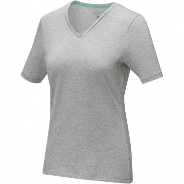 Logo trade advertising products image of: Kawartha short sleeve women's organic V-neck t-shirt