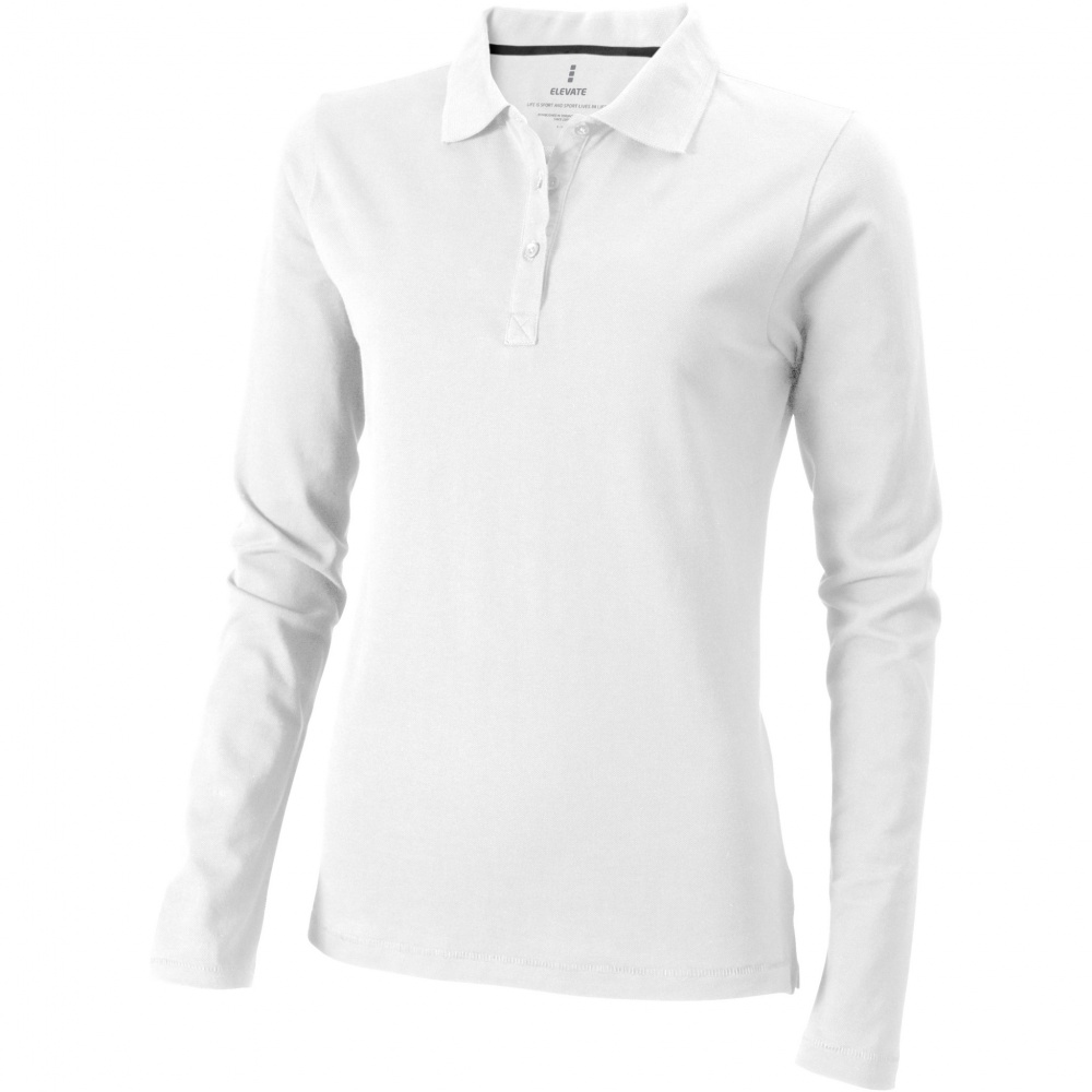 Logo trade advertising products picture of: Oakville long sleeve women's polo