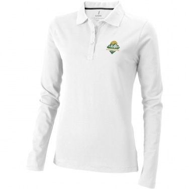 Logo trade promotional giveaways image of: Oakville long sleeve women's polo