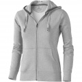 Arora women's full zip hoodie, Grey melange