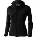 Brossard women's full zip fleece jacket, Solid black