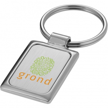 Logo trade corporate gifts image of: Sergio rectangular metal keychain