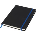 Noir medium notebook, Solid black / Blue