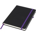 Noir medium notebook, Solid black / Purple