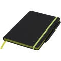 Noir Edge medium notebook, Solid black / Lime