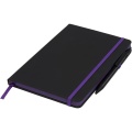 Noir Edge medium notebook, Solid black / Purple