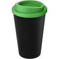 Americano® Eco 350 ml recycled tumbler, Solid black / Green