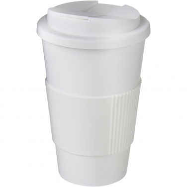 Logo trade business gifts image of: Americano® 350 ml tumbler with grip & spill-proof lid