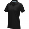 Graphite short sleeve women’s organic polo, Solid black