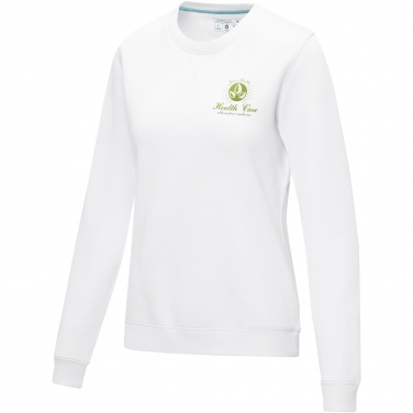 Logo trade corporate gifts image of: Jasper women’s organic recycled crewneck sweater