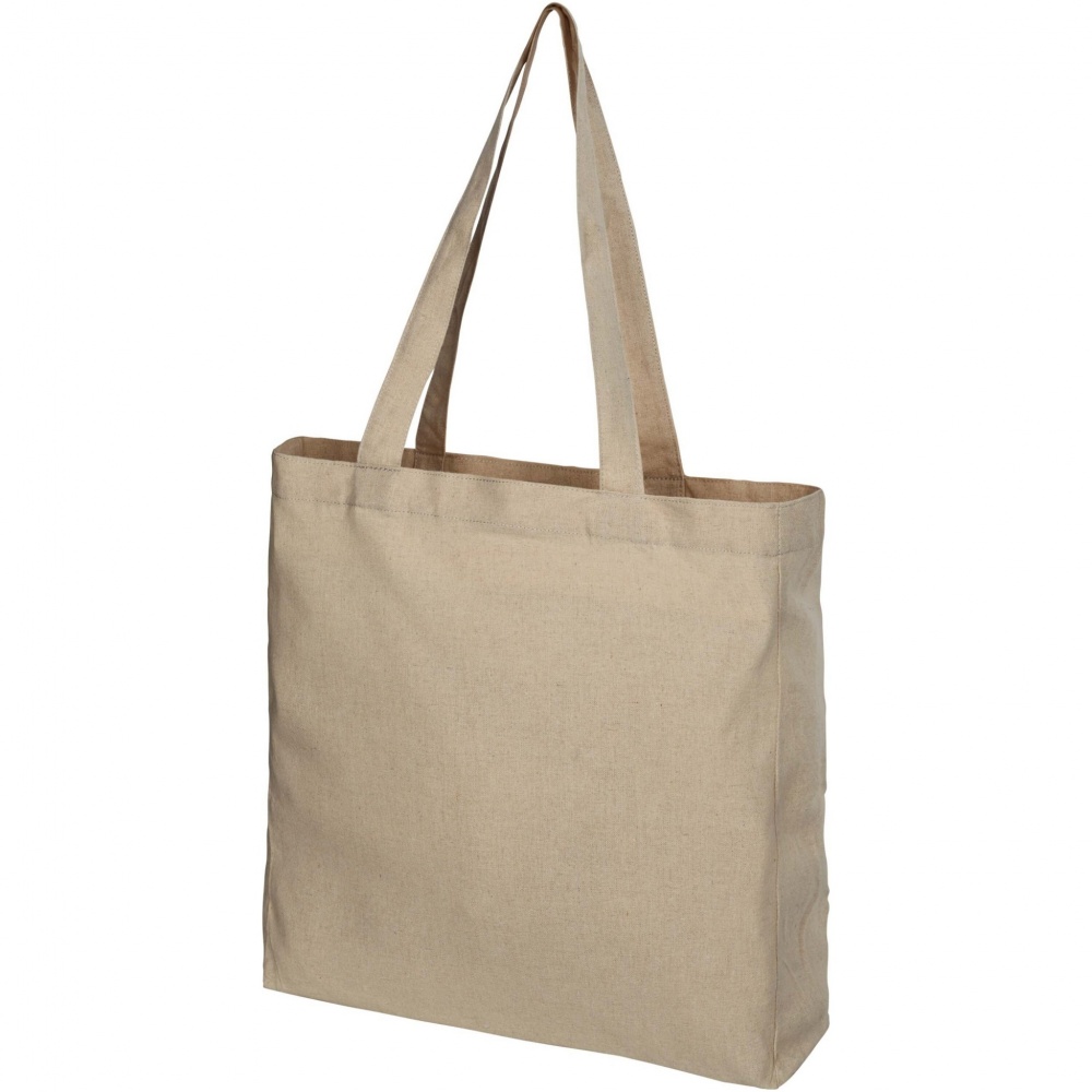 Logo trade promotional giveaways picture of: Pheebs 210 g/m² recycled gusset tote bag 13L