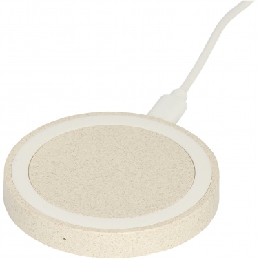 Logo trade promotional gift photo of: Naka 5W wheat straw wireless charging pad