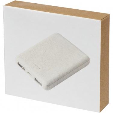 Logo trade promotional merchandise picture of: Asama 5000 mAh wheat straw power bank