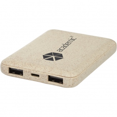 Logo trade promotional products picture of: Asama 5000 mAh wheat straw power bank