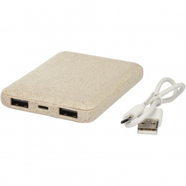 Logotrade promotional product picture of: Asama 5000 mAh wheat straw power bank