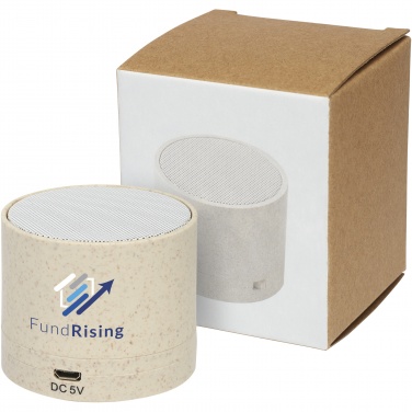 Logotrade promotional products photo of: Kikai wheat straw Bluetooth® speaker