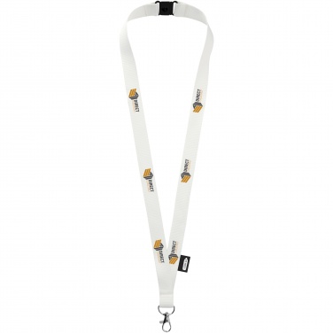 Logo trade corporate gifts picture of: Tom recycled PET lanyard with breakaway closure