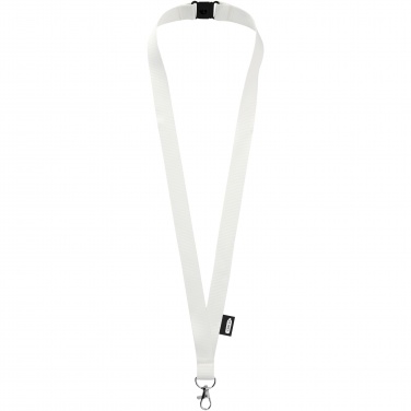 Logo trade promotional merchandise image of: Tom recycled PET lanyard with breakaway closure