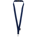 Tom recycled PET lanyard with breakaway closure, Navy