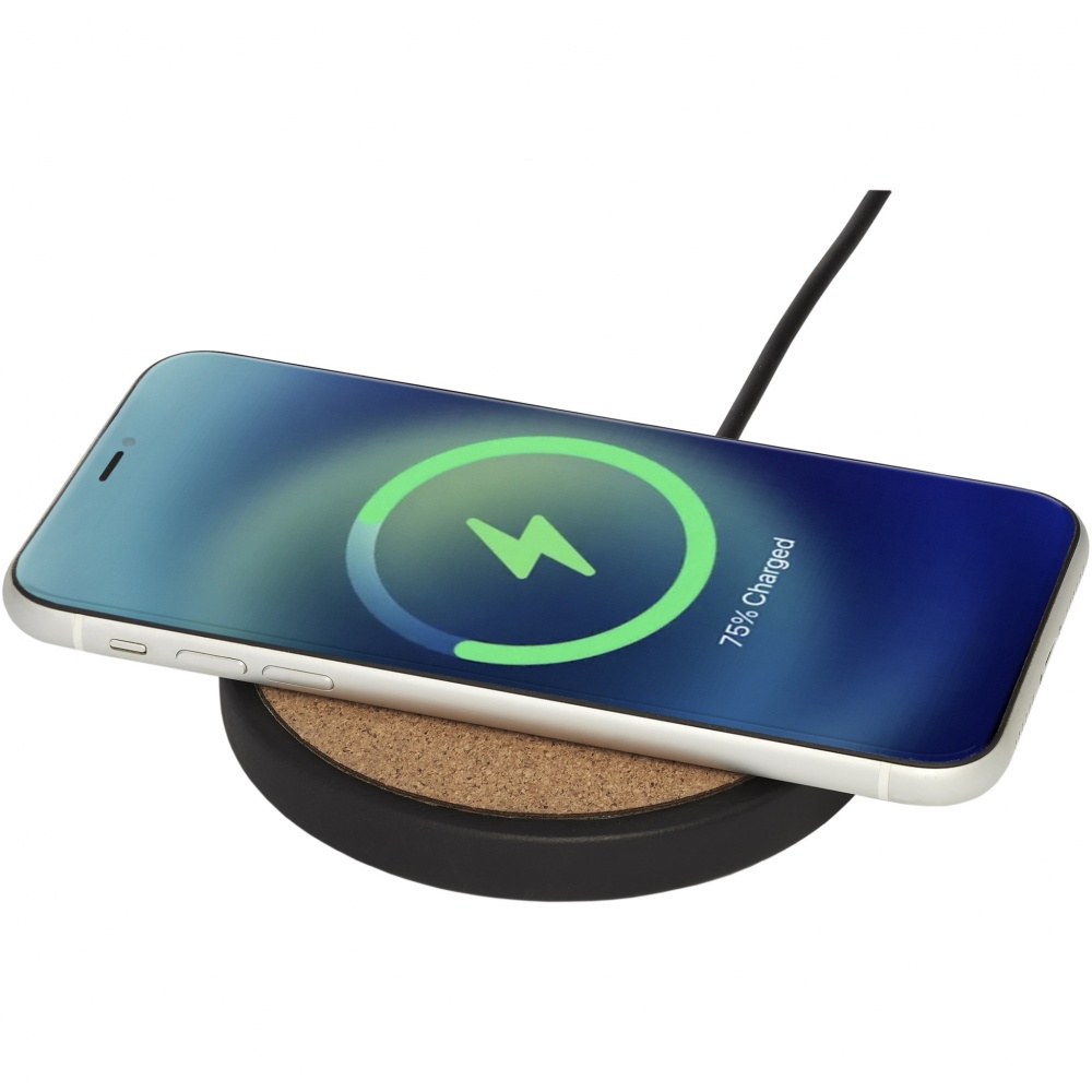 Logotrade advertising products photo of: Kivi 10W limestone/cork wireless charging pad