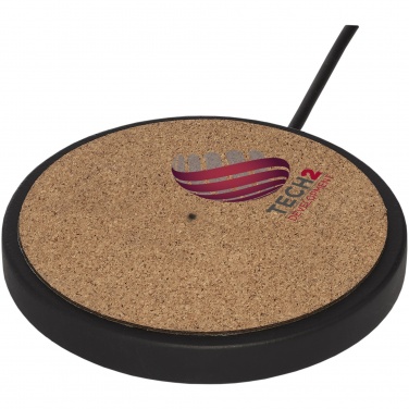 Logotrade promotional item image of: Kivi 10W limestone/cork wireless charging pad