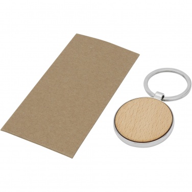 Logotrade business gift image of: Moreno beech wood round keychain