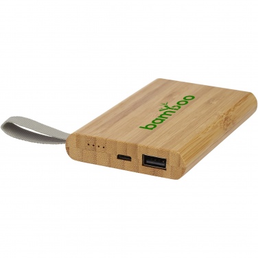 Logo trade promotional items image of: Tulda 5000 mAh bamboo power bank