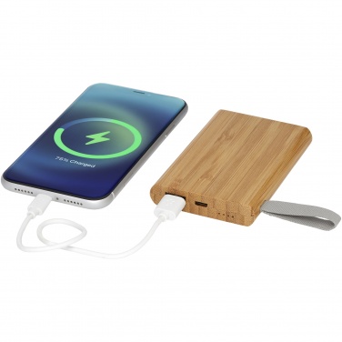 Logo trade promotional products picture of: Tulda 5000 mAh bamboo power bank