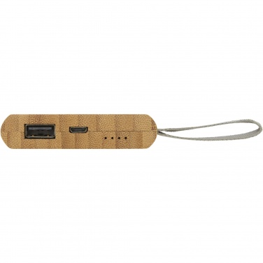 Logo trade promotional merchandise image of: Tulda 5000 mAh bamboo power bank