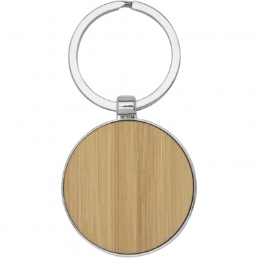 Logo trade promotional merchandise image of: Nino bamboo round keychain