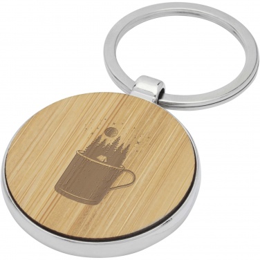 Logotrade advertising product image of: Nino bamboo round keychain