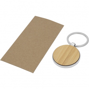 Logo trade promotional merchandise picture of: Nino bamboo round keychain