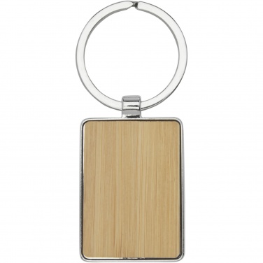 Logo trade advertising products image of: Neta bamboo rectangular keychain