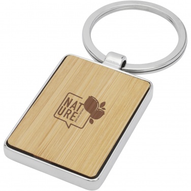 Logo trade promotional merchandise picture of: Neta bamboo rectangular keychain