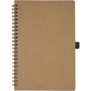 Logotrade promotional giveaway picture of: Cobble A5 wire-o recycled cardboard notebook with stone paper