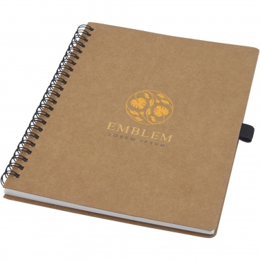 Logotrade corporate gifts photo of: Cobble A5 wire-o recycled cardboard notebook with stone paper