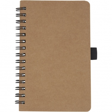 Logotrade promotional product image of: Cobble A6 wire-o recycled cardboard notebook with stone paper