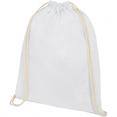 Logotrade corporate gift image of: Oregon 140 g/m² cotton drawstring bag 5L