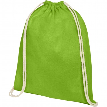 Logo trade corporate gift photo of: Oregon 140 g/m² cotton drawstring bag 5L