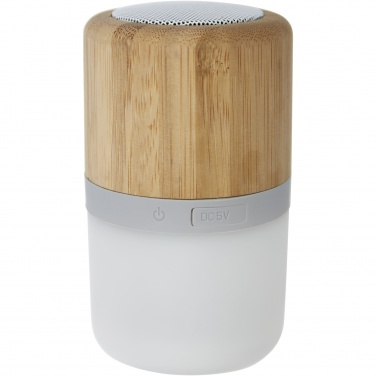 Logo trade advertising product photo of: Aurea bamboo Bluetooth® speaker with light 