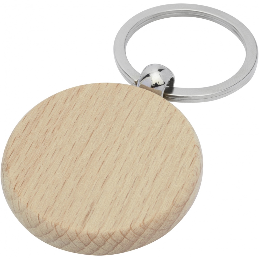 Logotrade promotional product image of: Giovanni beech wood round keychain