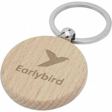 Logotrade promotional giveaway image of: Giovanni beech wood round keychain