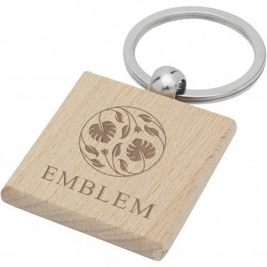 Logotrade promotional giveaway image of: Gioia beech wood squared keychain