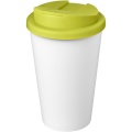 Americano® Eco 350 ml recycled tumbler with spill-proof lid, Lime / White