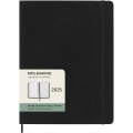 Moleskine soft cover 12 month weekly XL planner, Solid black