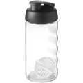 H2O Active® Bop 500 ml shaker bottle, Solid black / Transparent